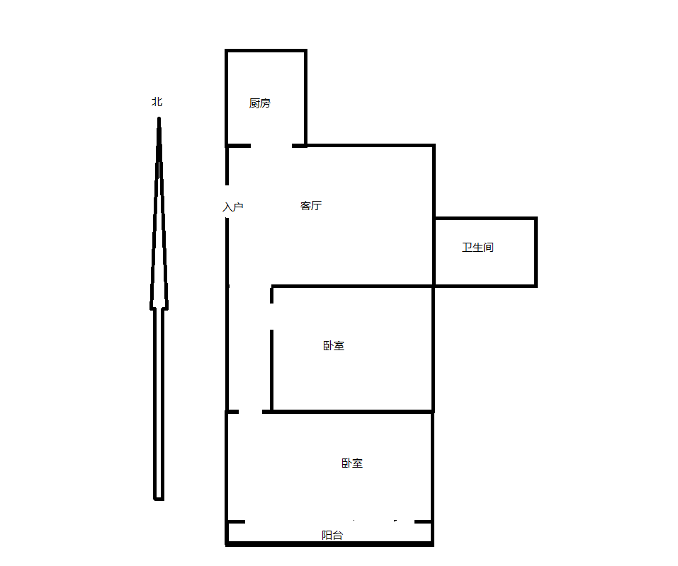 北园新村 2室1厅1卫 60m²