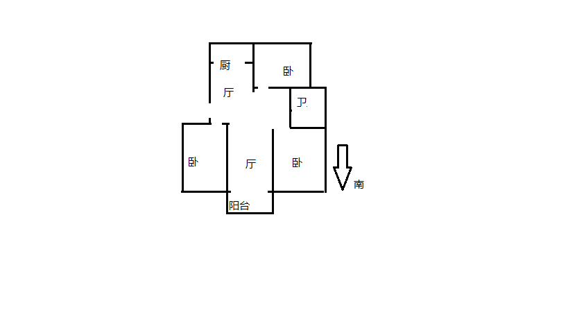 春晖花园 2室2厅1卫 124m&sup2;