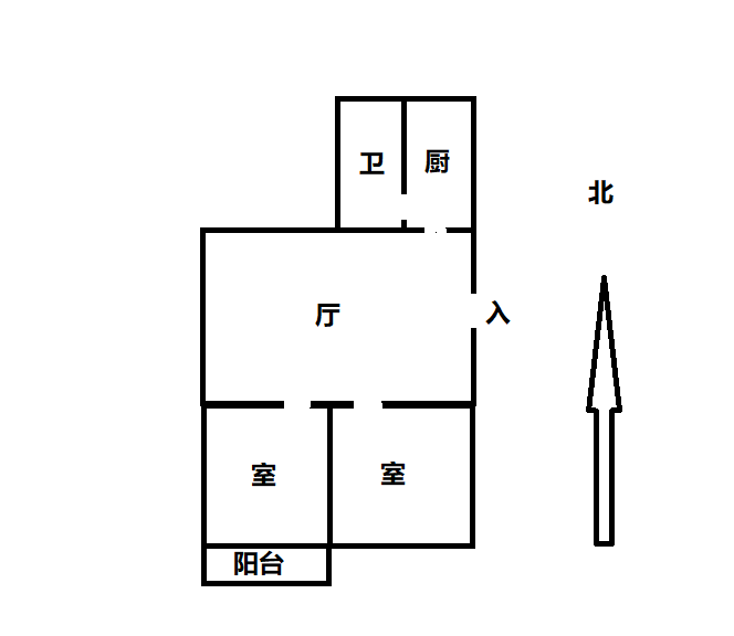 白家园 2室1厅1卫 70.00m&sup2;