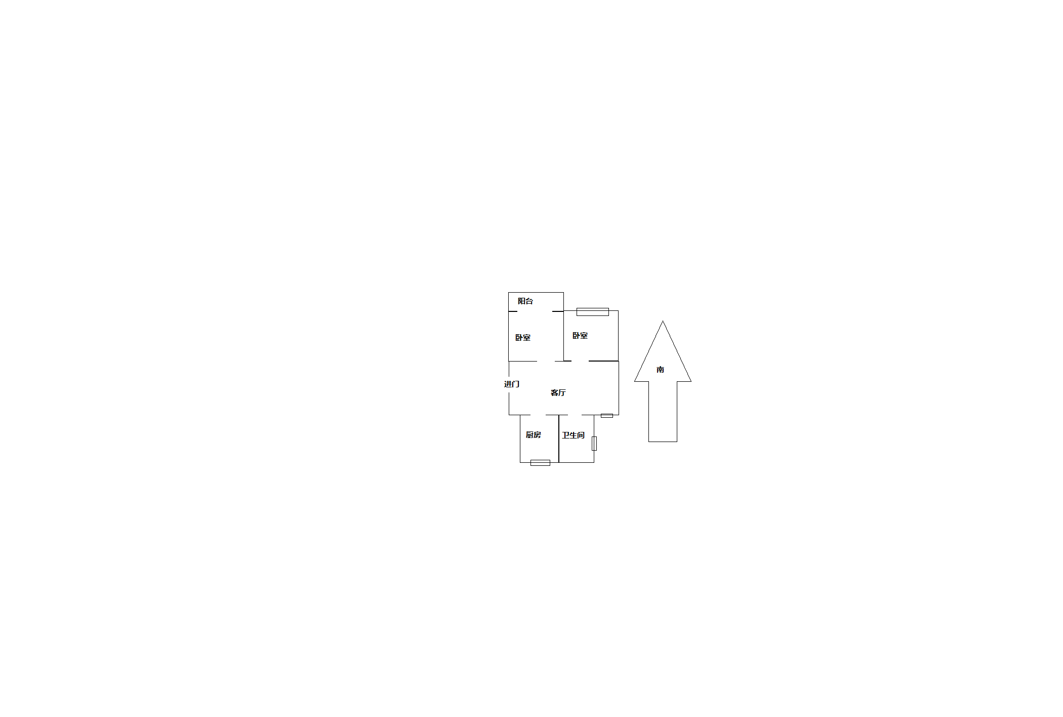 光明东村二期 2室1厅1卫 61.2m&sup2;