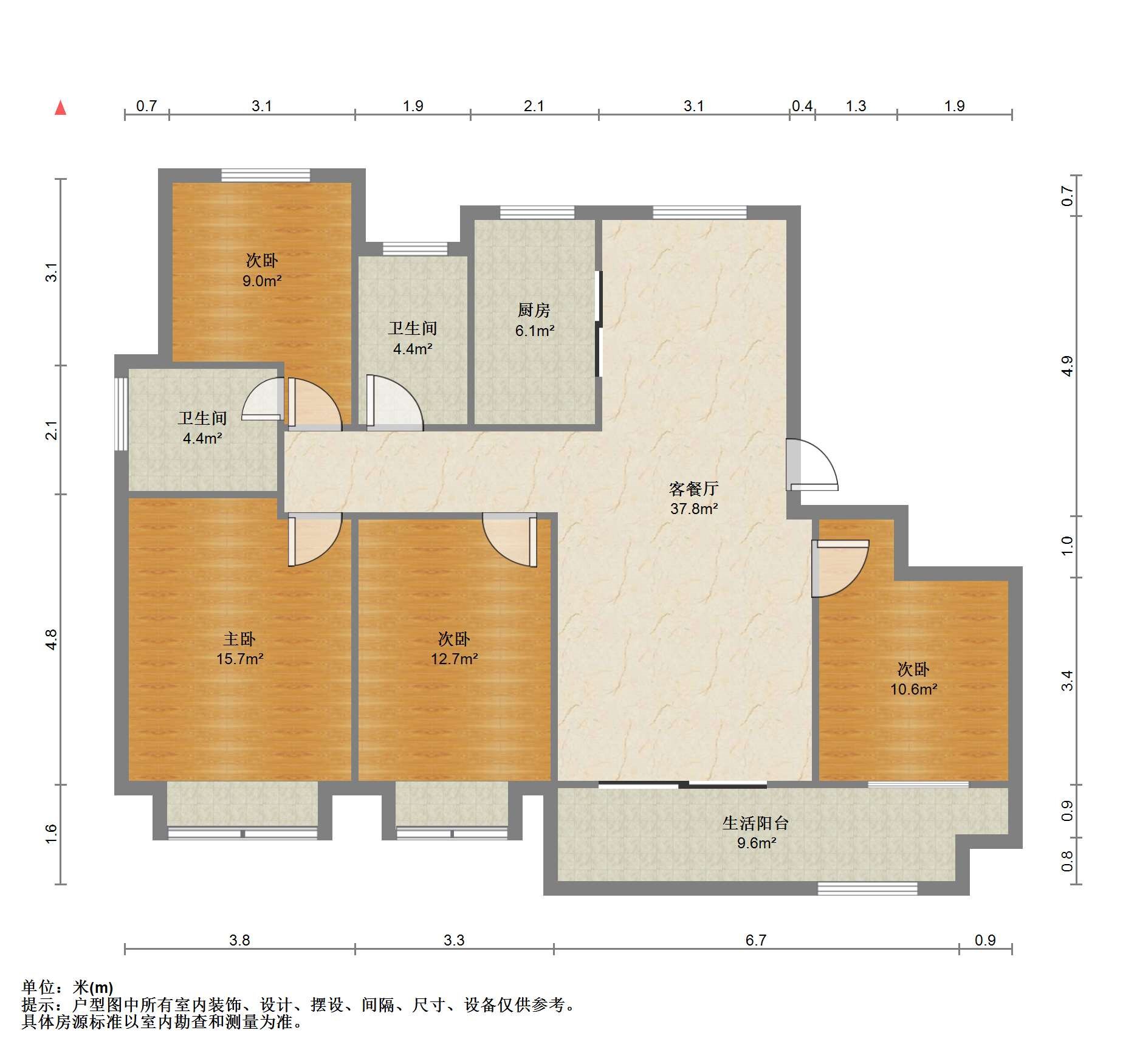 世茂九龙庭 4室2厅2卫 145.92m&sup2;