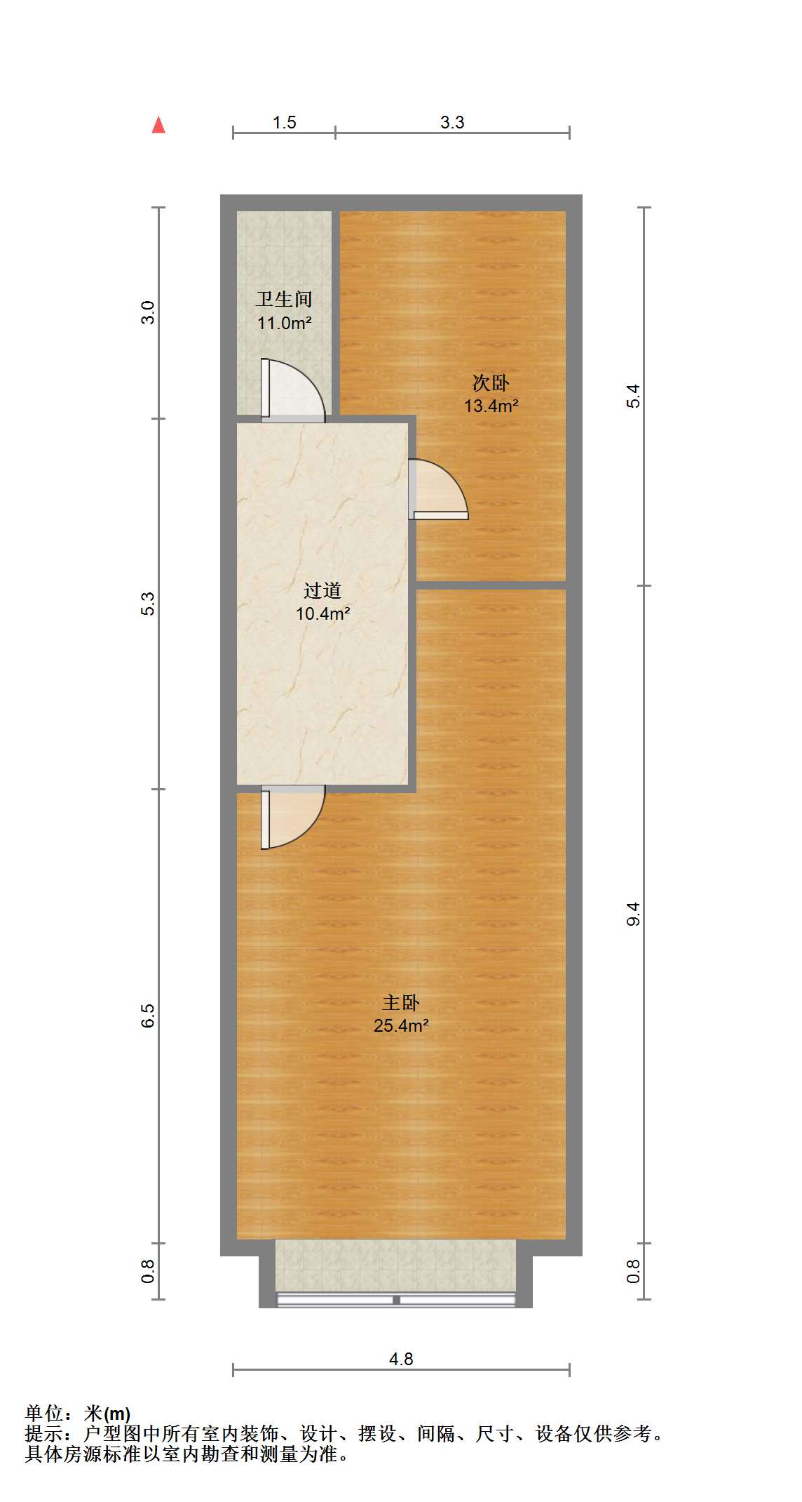 永和佳苑北区 2室1厅2卫 80m&sup2;
