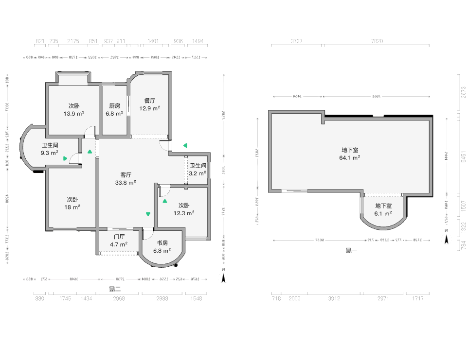 军山花园 3室2厅2卫 147m&sup2;