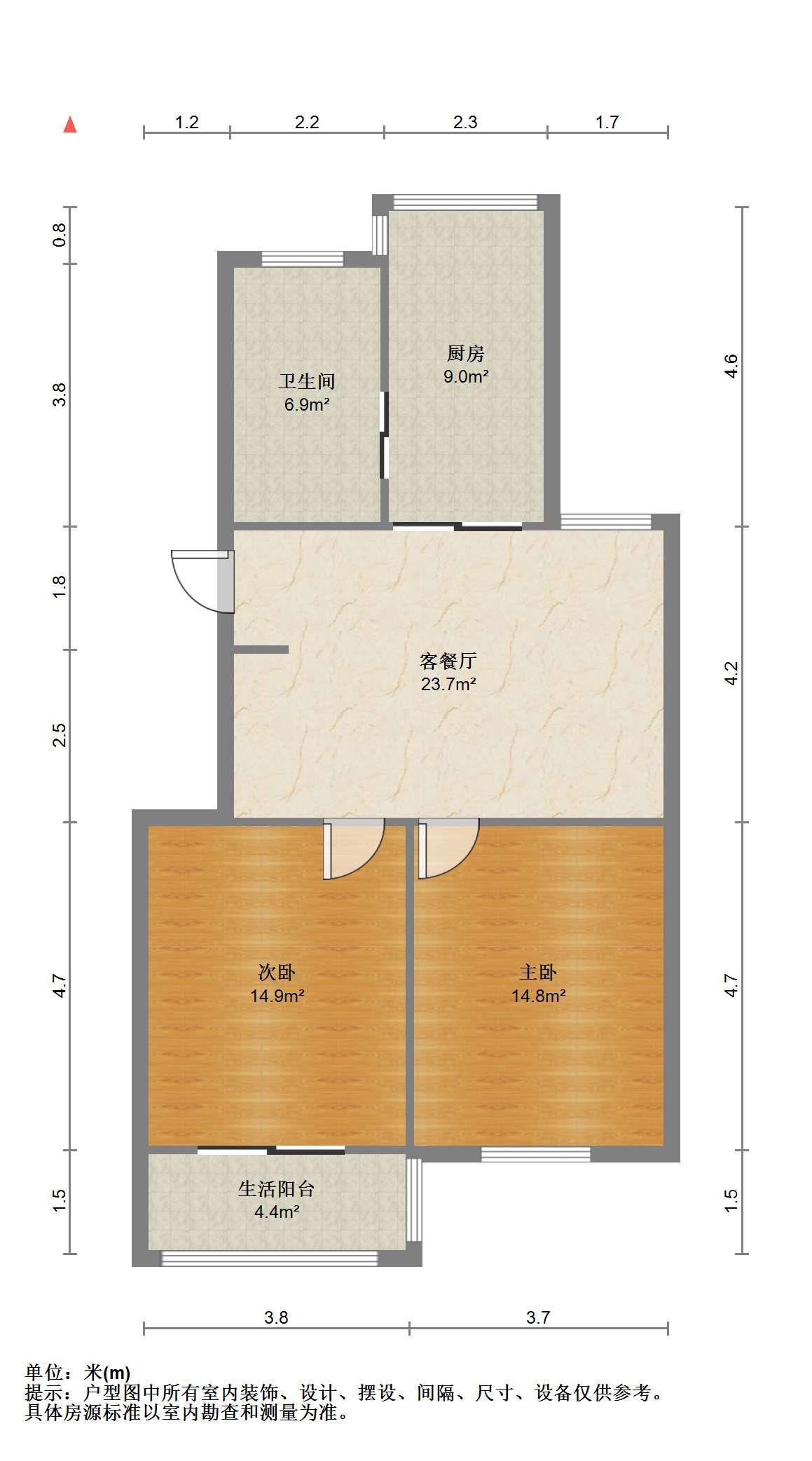 曙光福里 2室1厅1卫 93m&sup2;