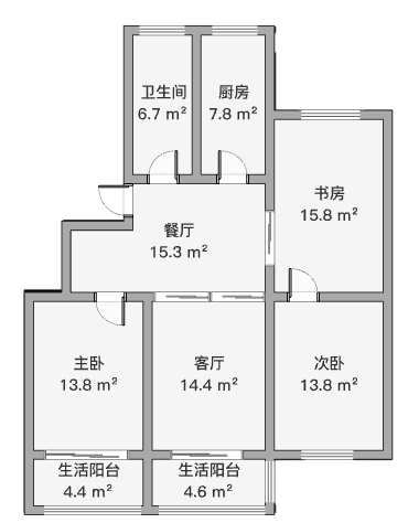 南园路11号小区 3室2厅1卫 110m&sup2;