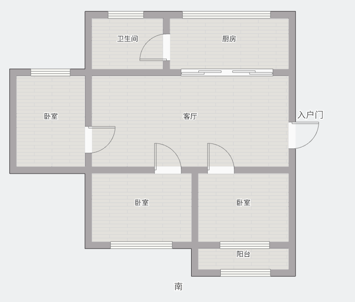 德民花苑东区 3室1厅1卫 88.00m&sup2;