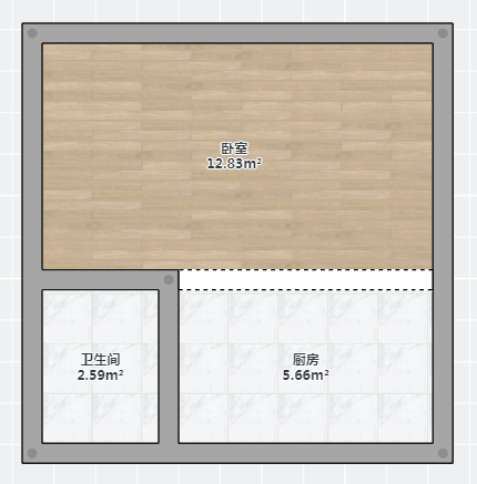 北濠桥东村 1室0厅1卫 24.00m&sup2;