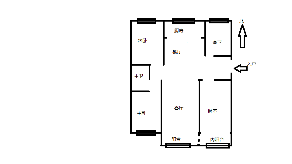 都市华城 3室2厅2卫 140.65m&sup2;