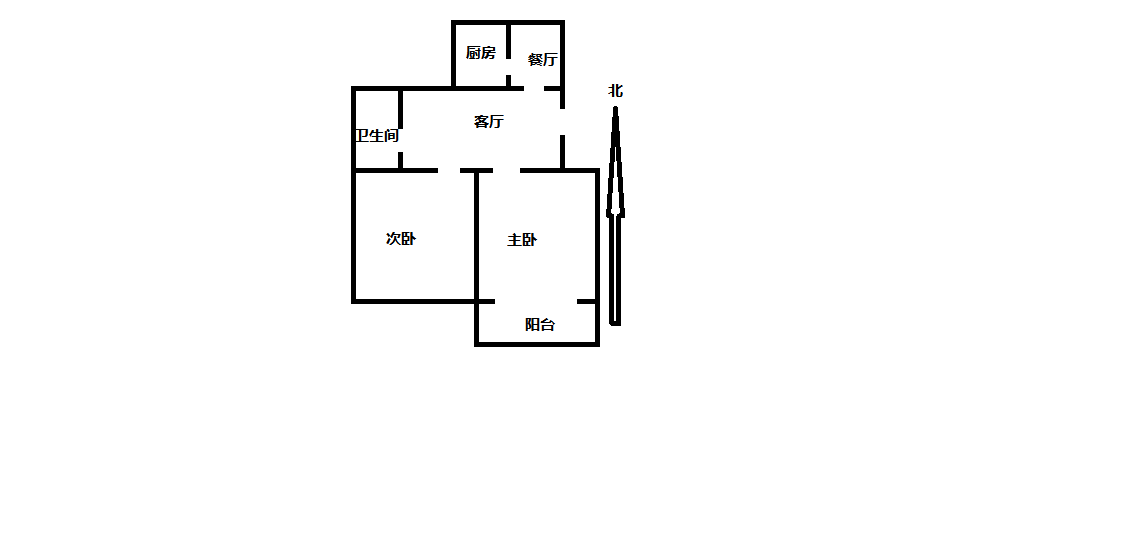 望江楼小区 2室1厅1卫 59m&sup2;