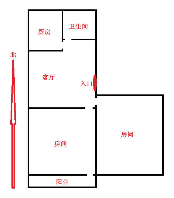 板桥南村东 2室1厅1卫 60.50m&sup2;