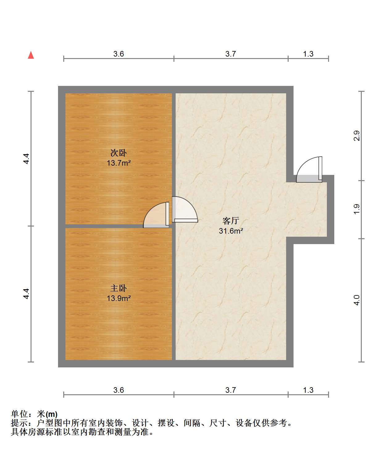 学田南苑 2室1厅1卫 94.59m&sup2;