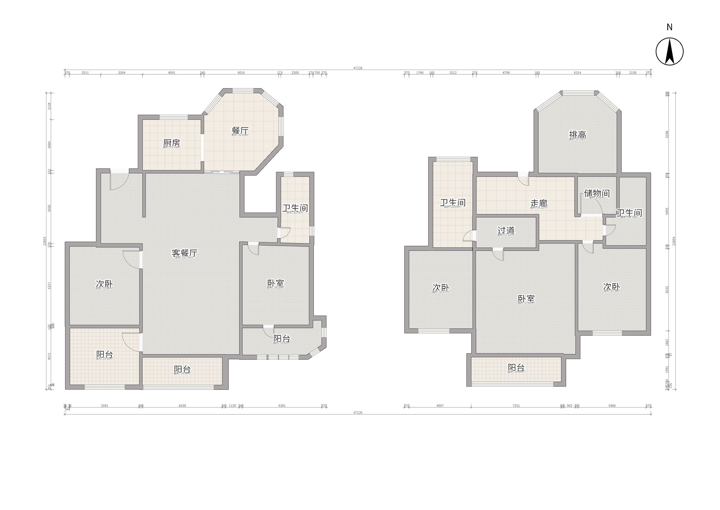 军山花园 5室2厅3卫 246.71m&sup2;