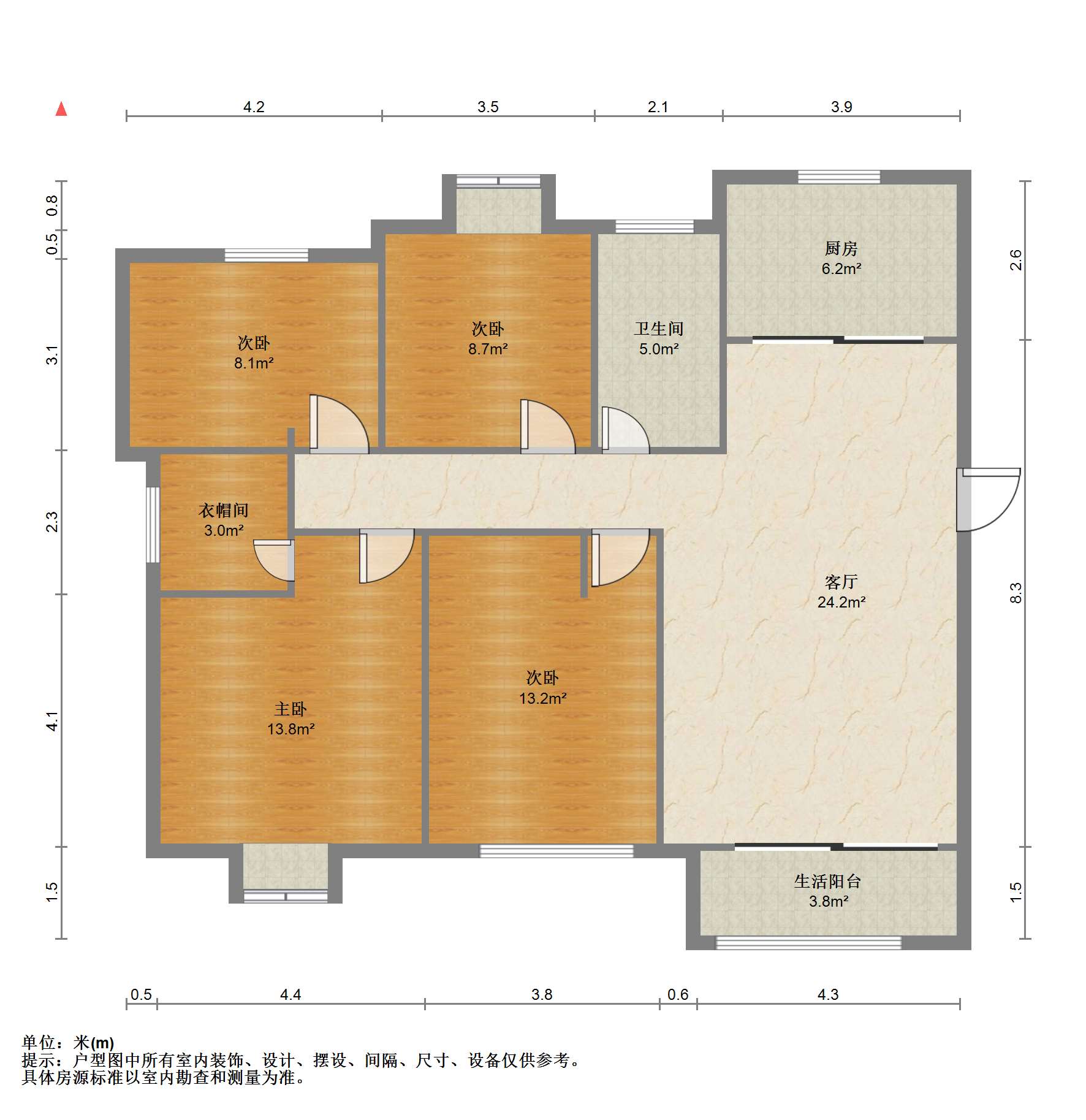 新城香溢紫郡 4室2厅1卫 120m&sup2;