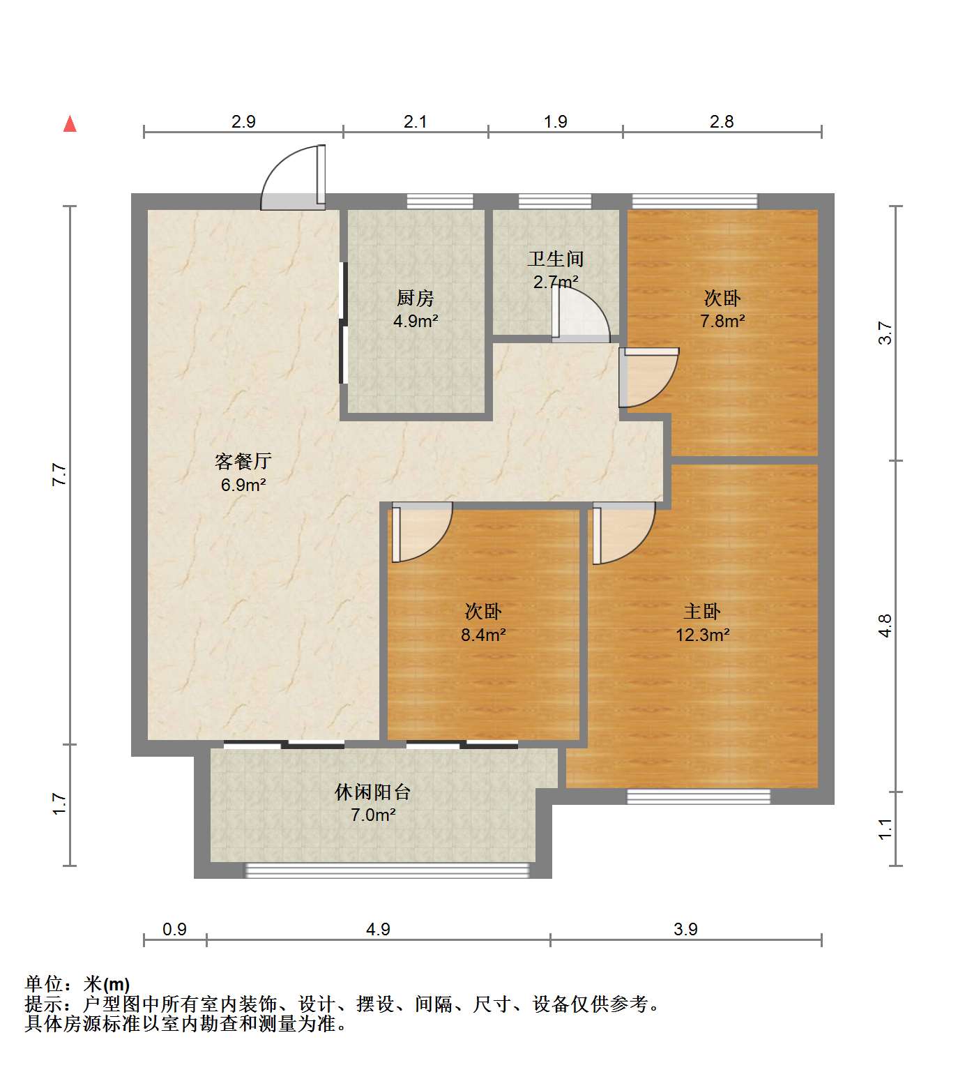 春溪集 3室2厅1卫 89m&sup2;