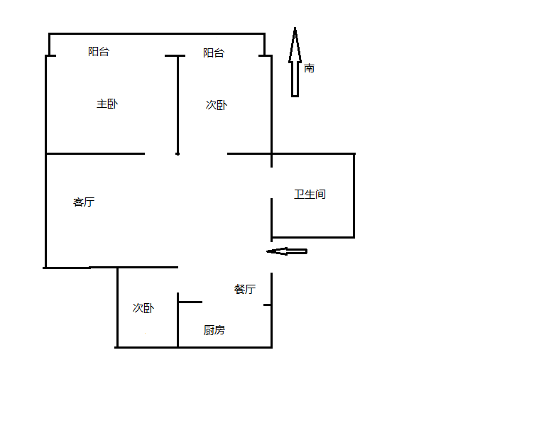 光明花苑(崇川区) 3室2厅1卫 108m&sup2;