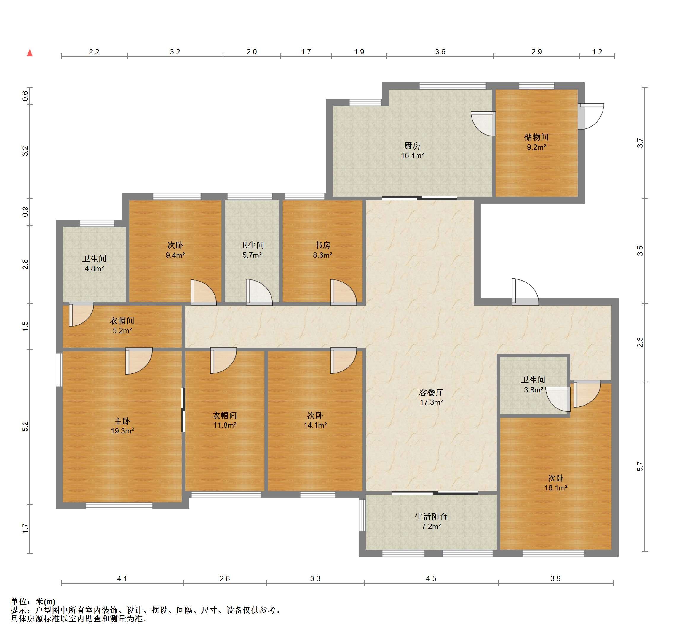御景華庭 5室2厅3卫 211m&sup2;