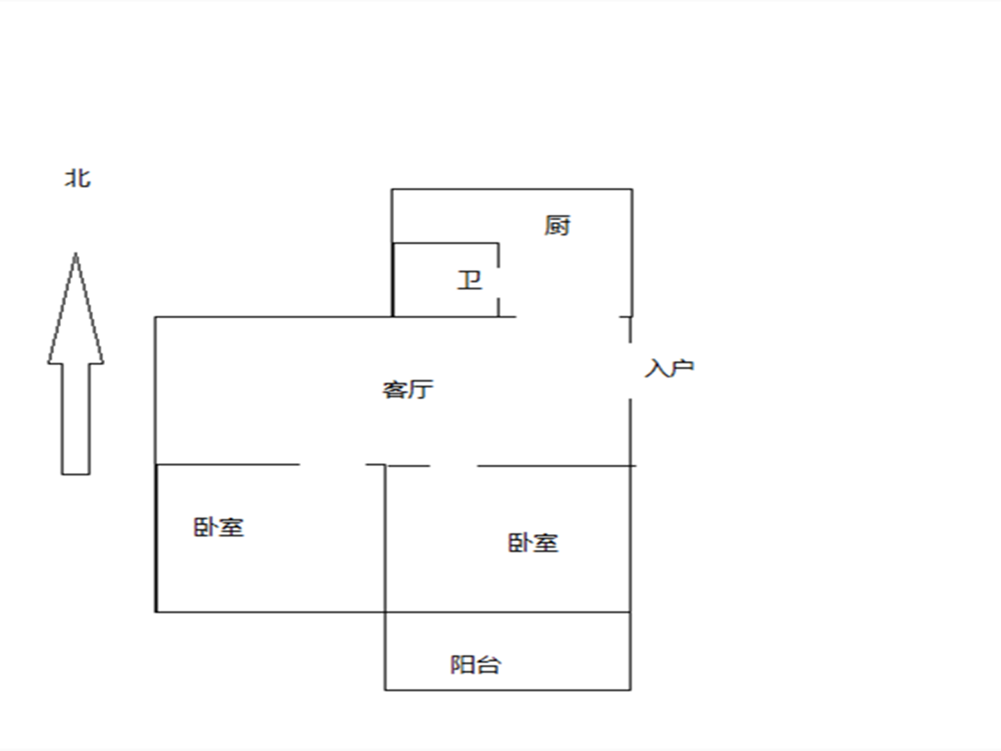 白家园 2室1厅1卫 82m&sup2;