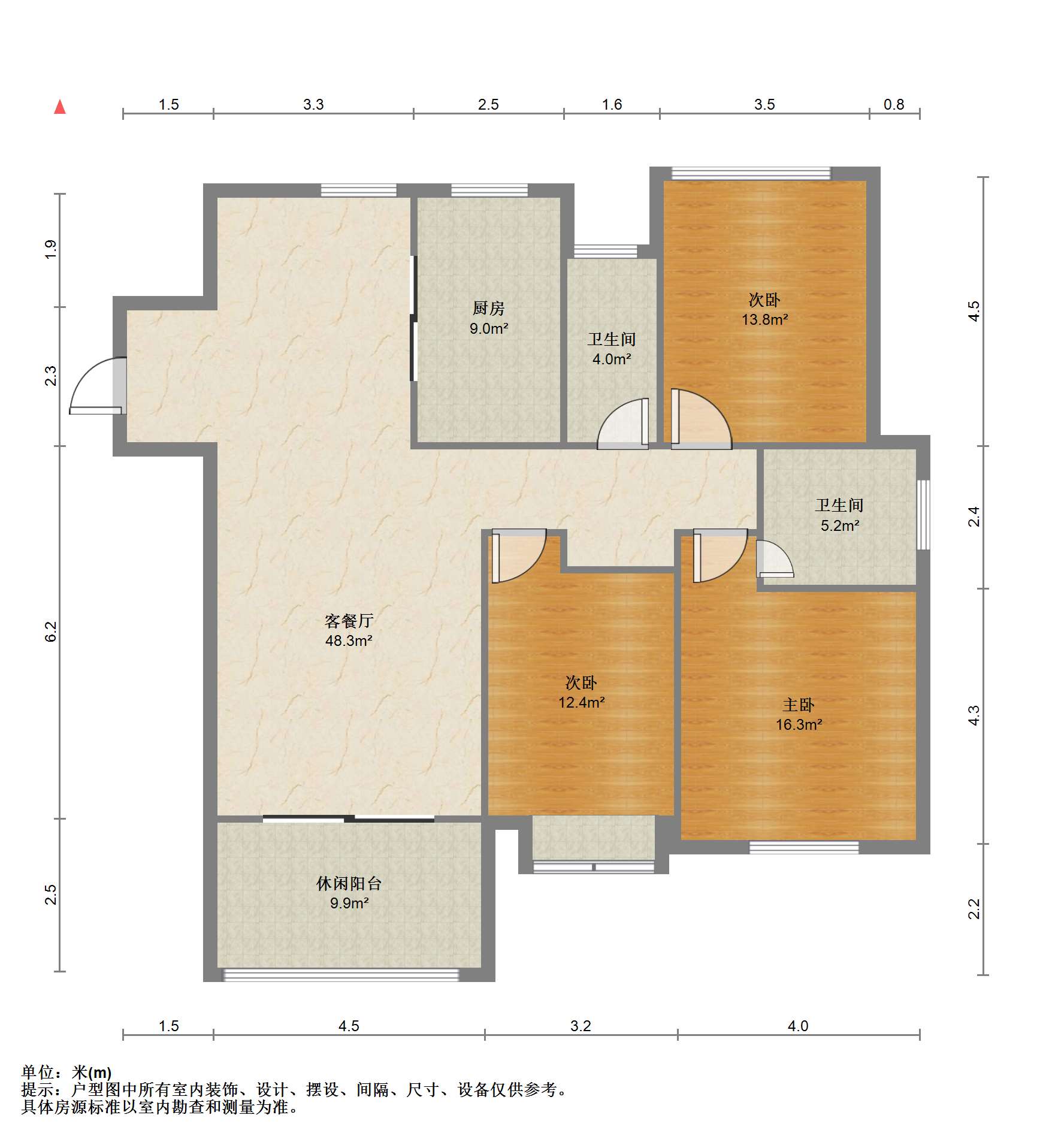 景瑞御府 3室2厅2卫 119.65m&sup2;