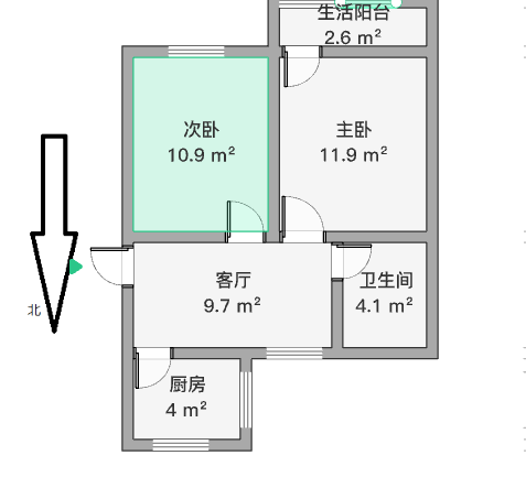 虹桥新村(朝霞路) 2室1厅1卫 68m&sup2;