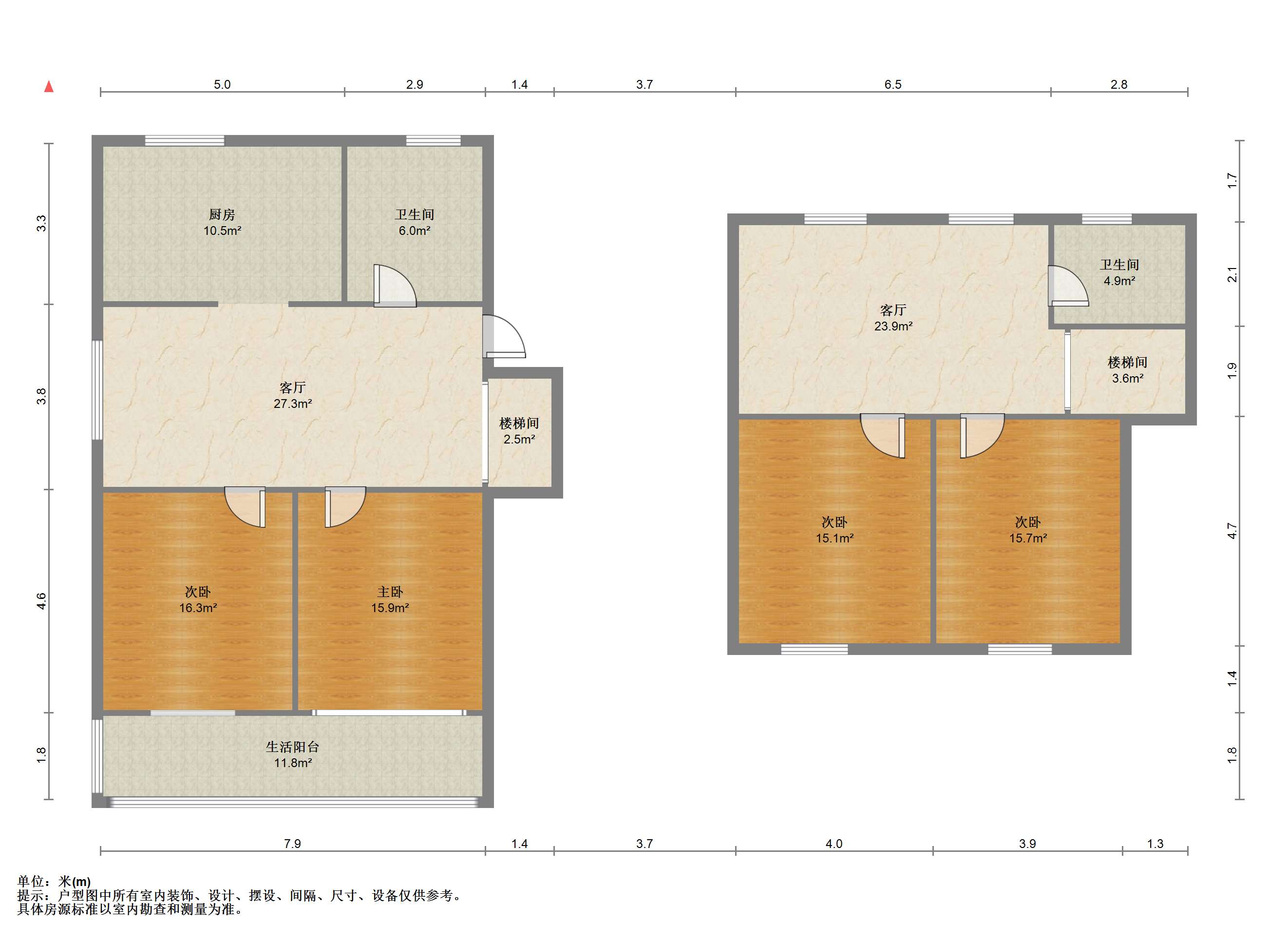 永兴佳园二期 4室2厅2卫 110m&sup2;