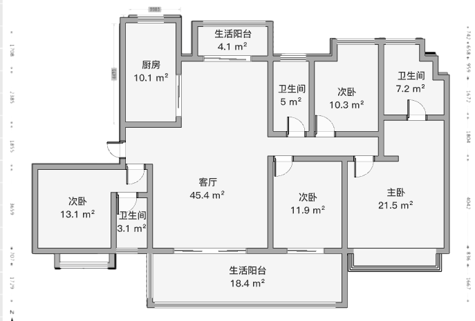 碧桂园时代悦城 5室2厅3卫 192.31m&sup2;