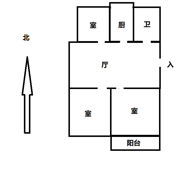 郭里园 3室1厅1卫 99m&sup2;
