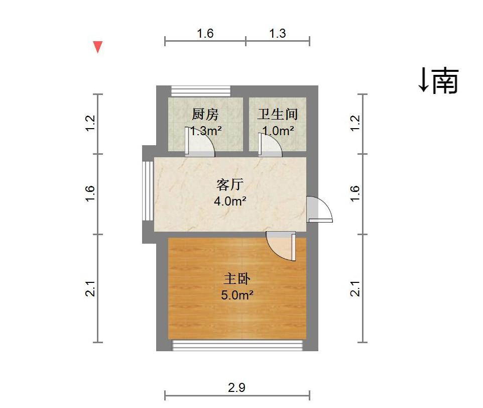永兴佳园 1室1厅1卫 65m&sup2;