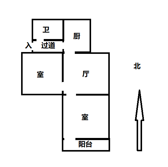 新桥新村 2室1厅1卫 60m&sup2;