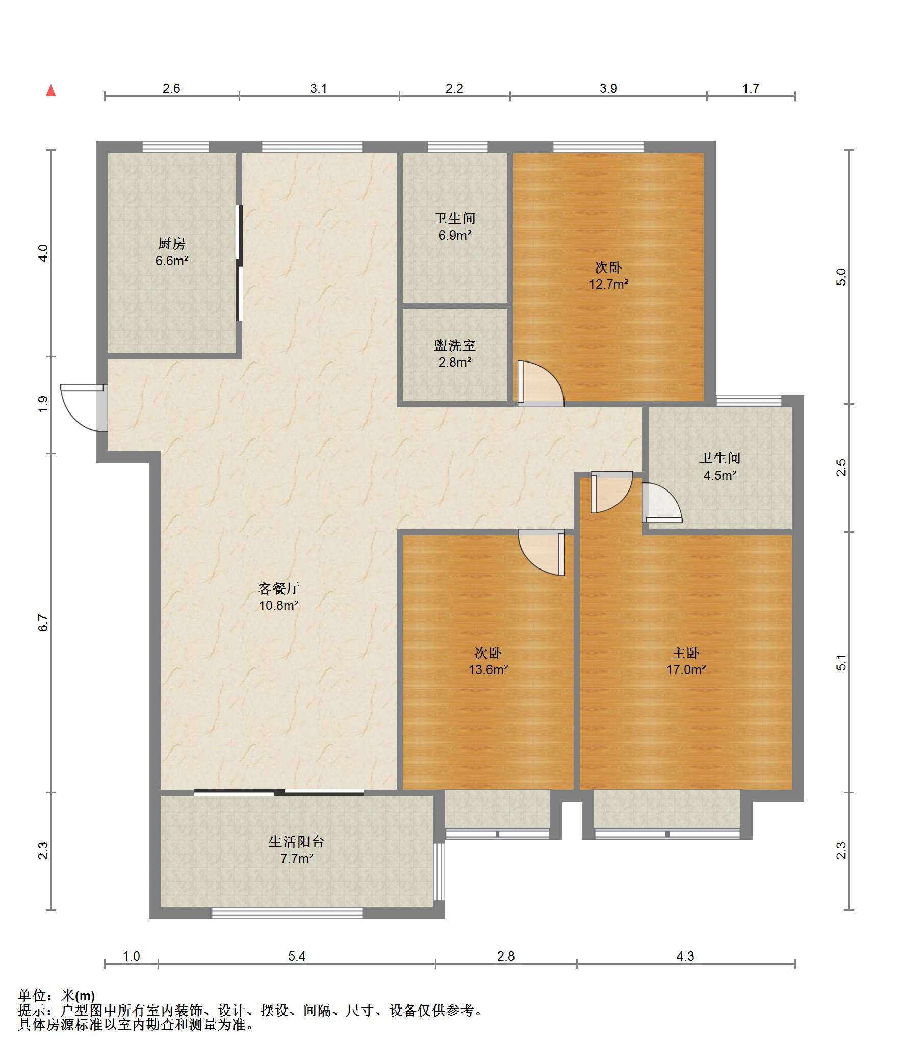世家花园 3室2厅2卫 141m&sup2;