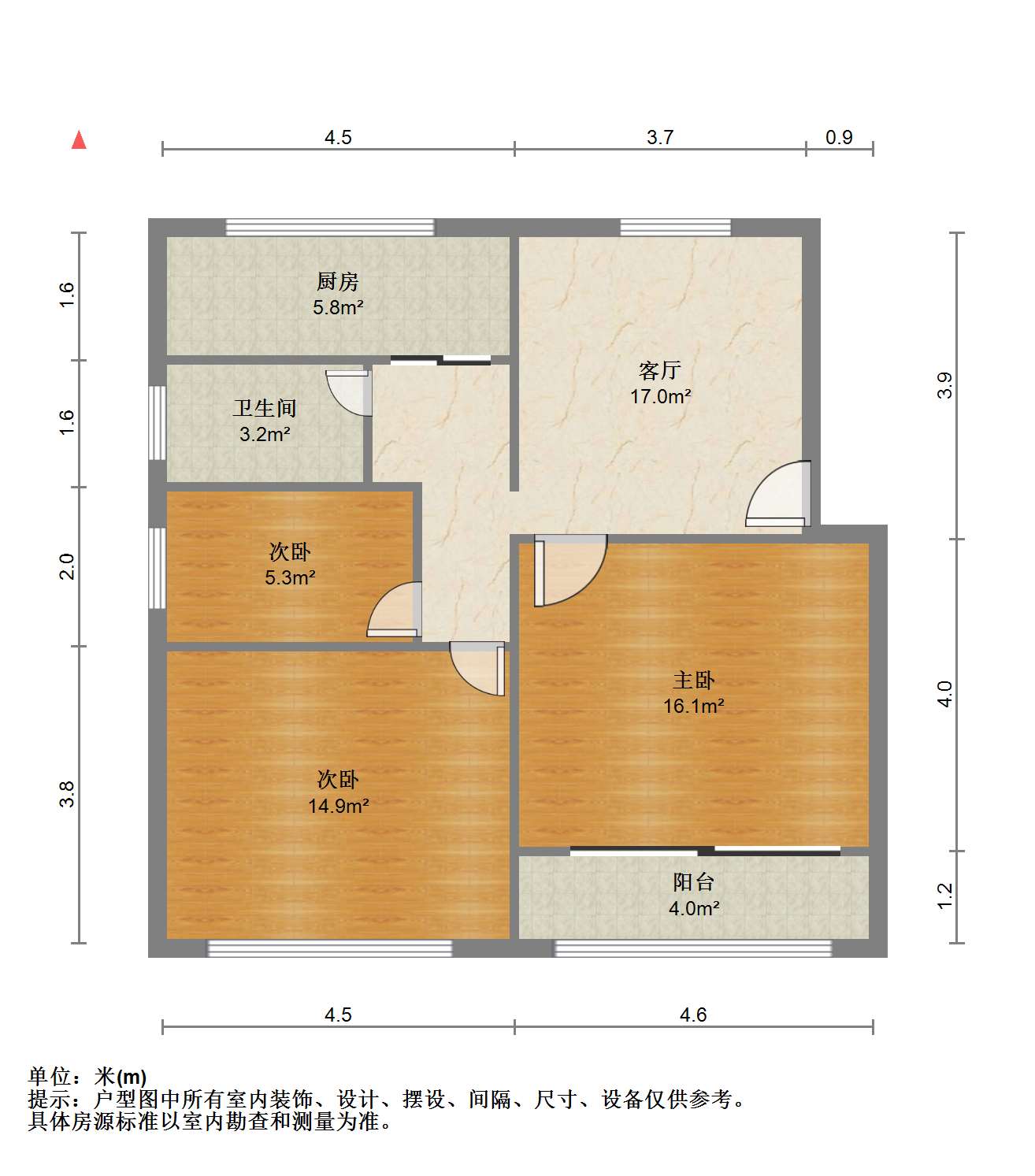 北濠桥东村 3室1厅1卫 87.84m&sup2;