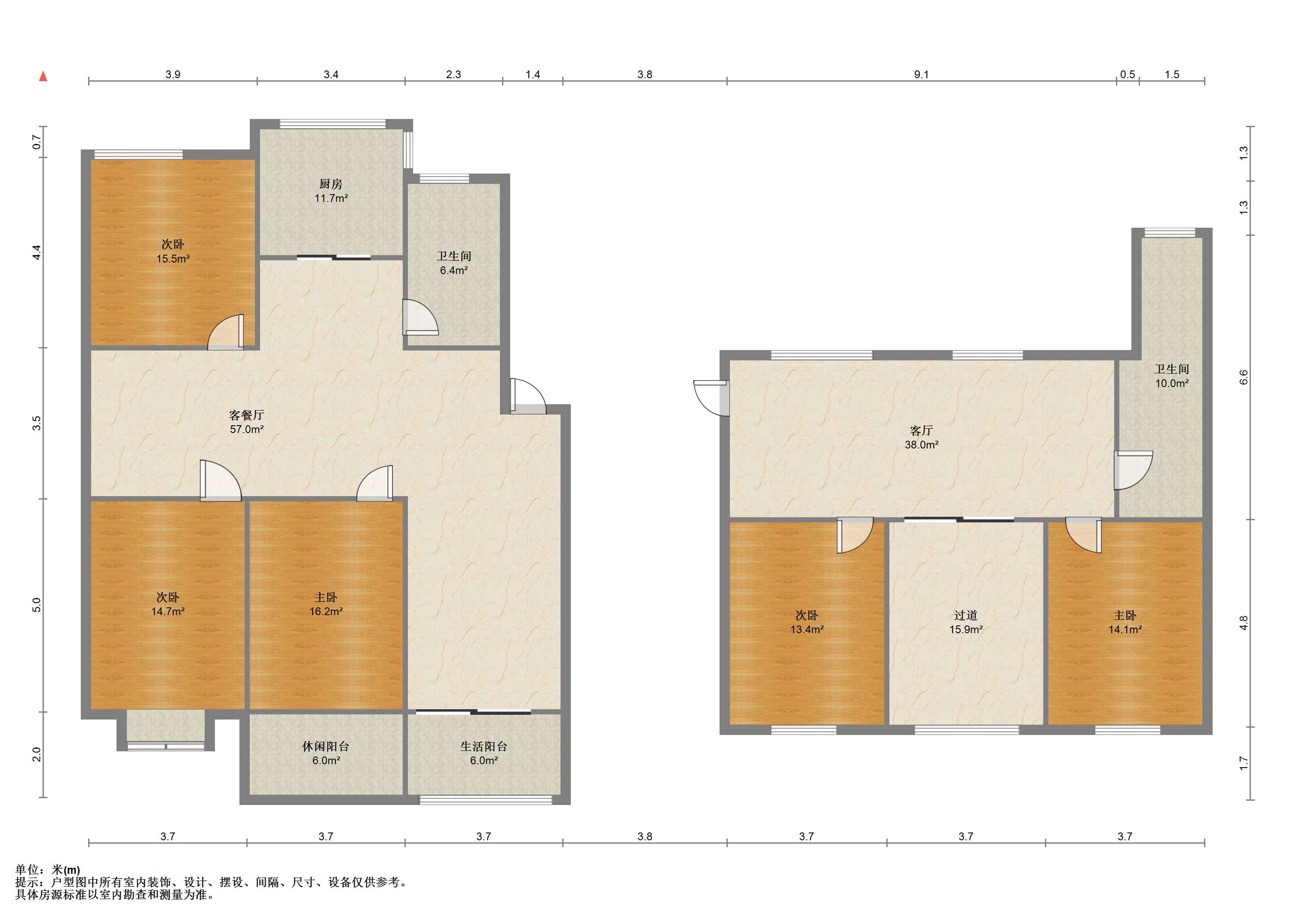 金龙花苑 6室3厅2卫 220.21m&sup2;