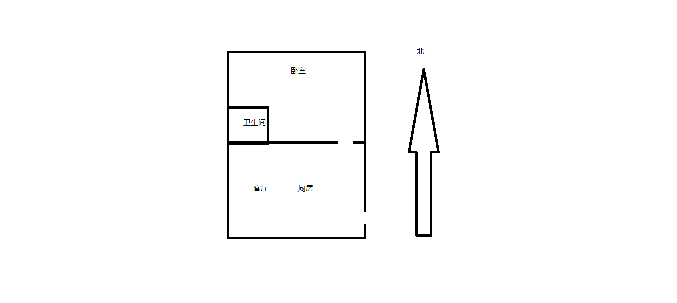 南辰濠郡 1室1厅1卫 56m&sup2;