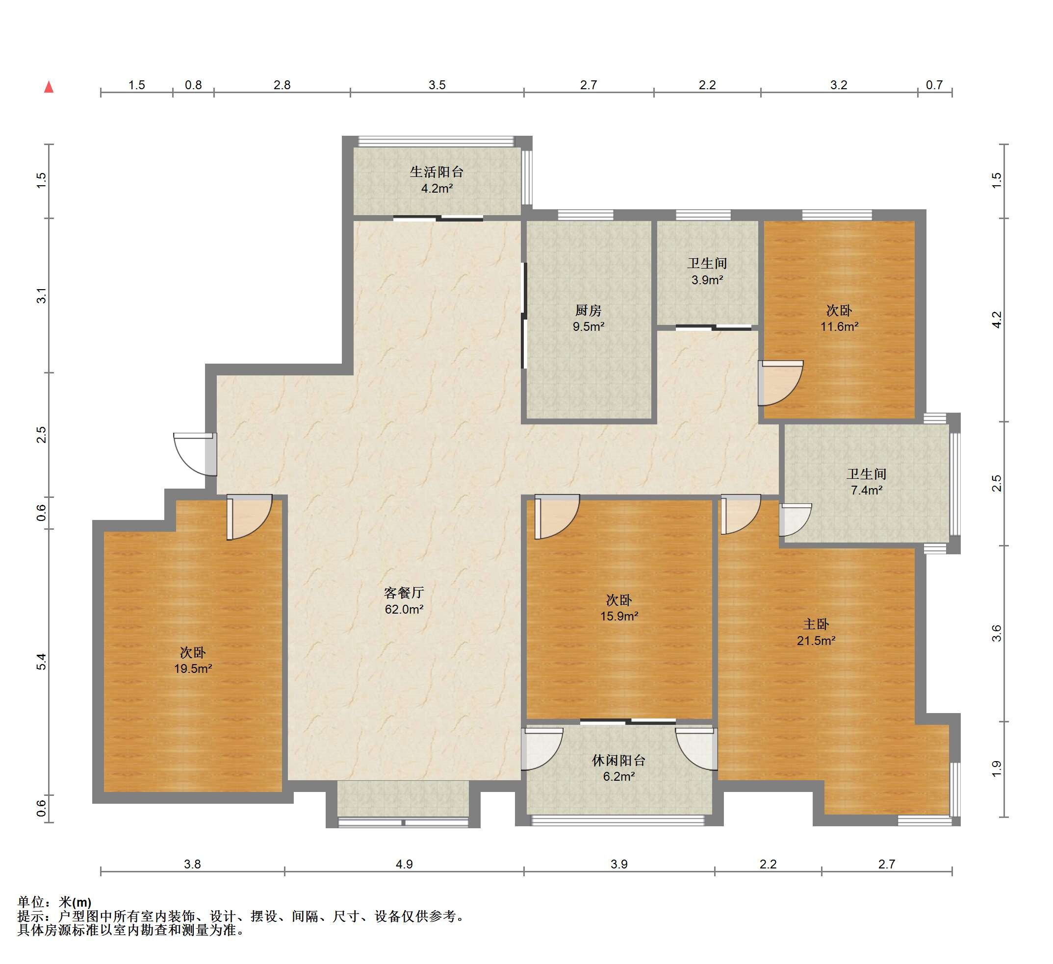 首府名邸 4室3厅2卫 181m&sup2;