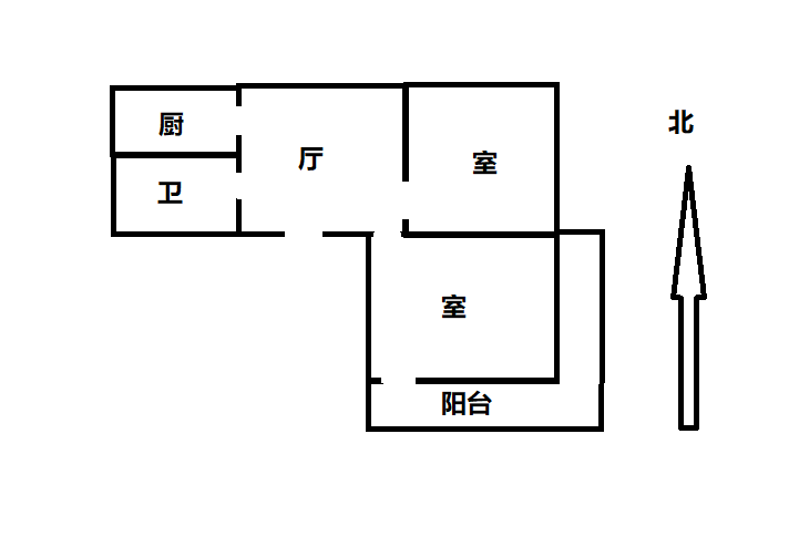 新桥北村 2室1厅1卫 70m&sup2;