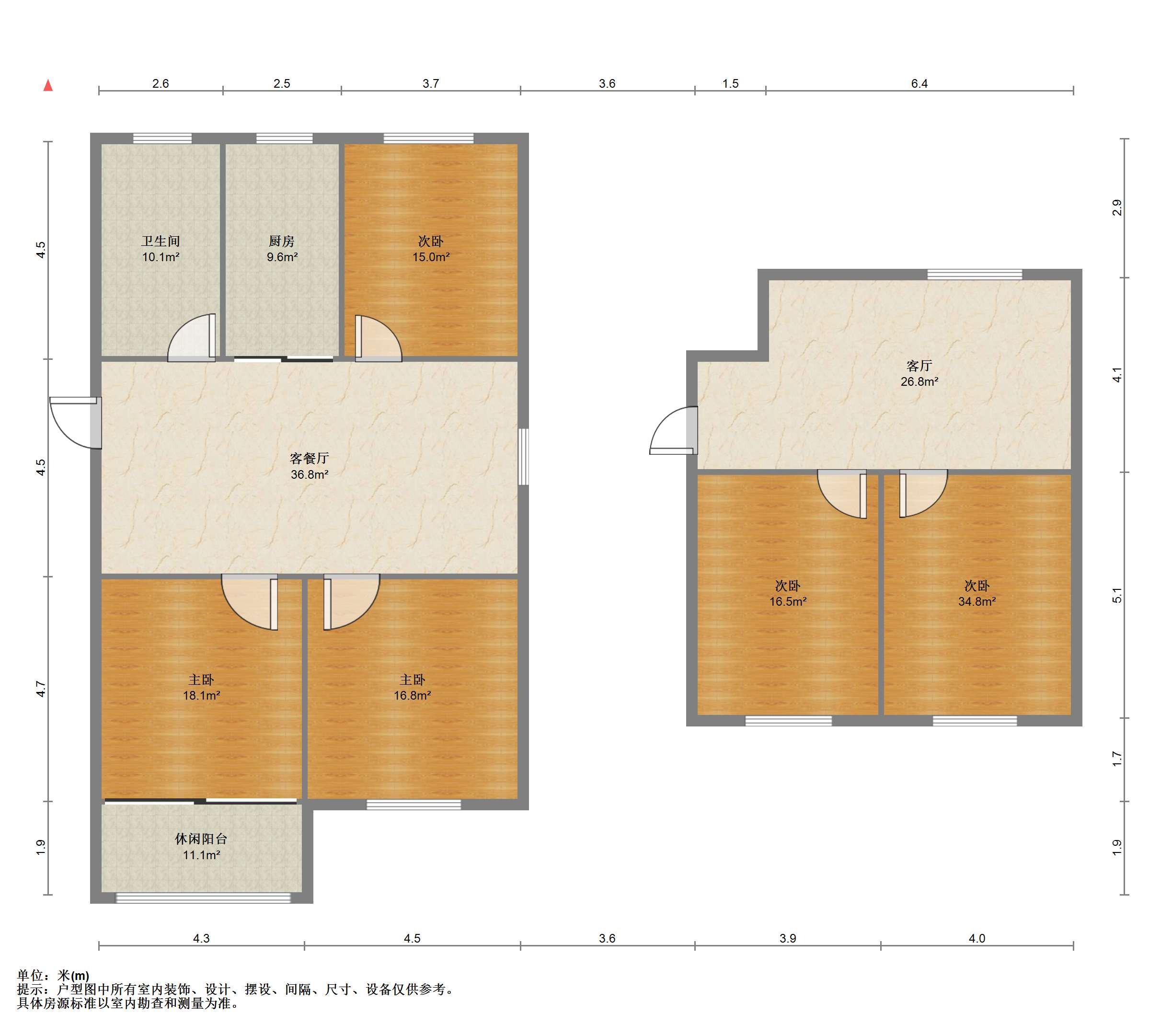 五山花苑 5室2厅1卫 103.91m&sup2;