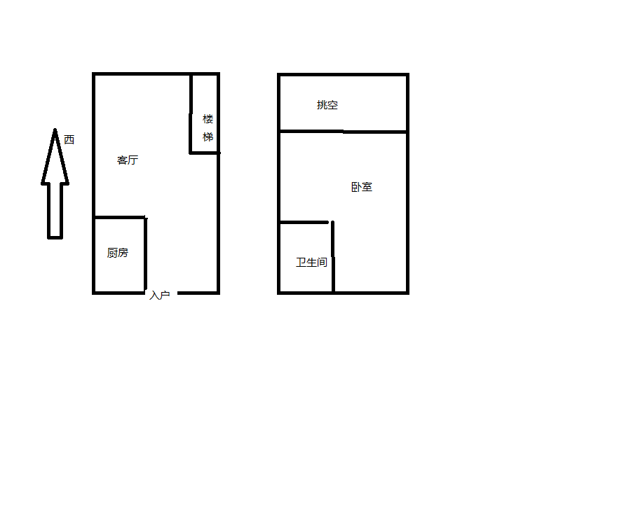 檀墅 1室1厅1卫 45m&sup2;