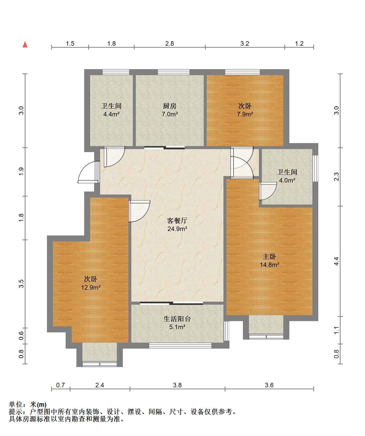 绿城湖境和庐 3室2厅2卫 102.00m&sup2;
