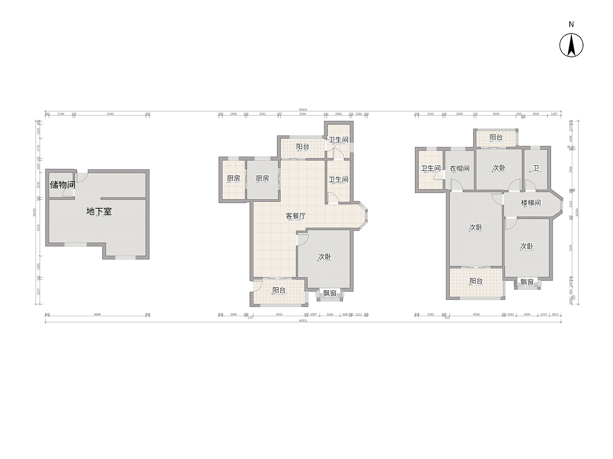 优山美地花园南区 4室2厅3卫 210.81m&sup2;