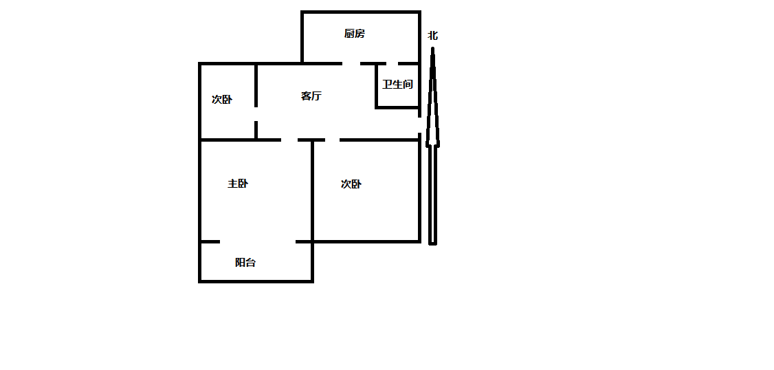 学田苑 3室1厅1卫 79m&sup2;
