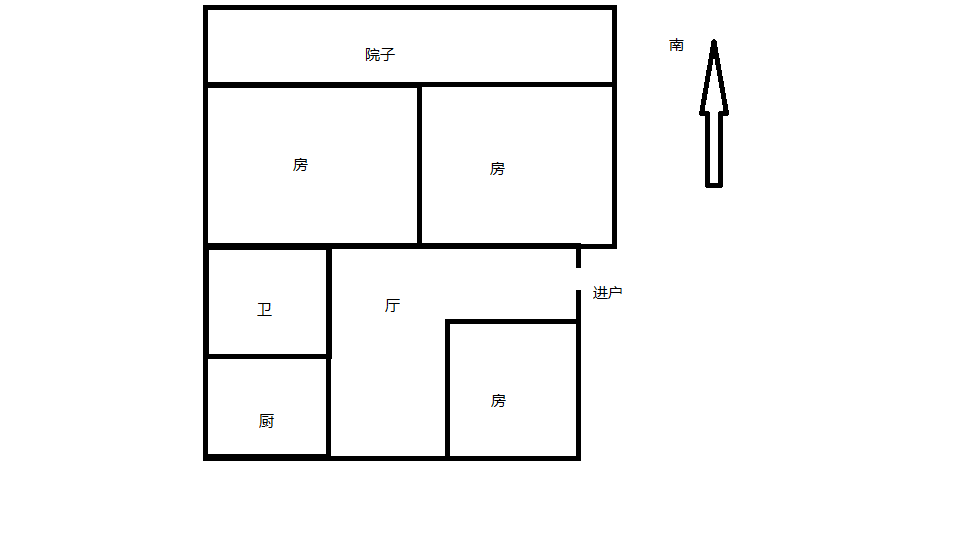 北园新村 3室1厅1卫 71m&sup2;
