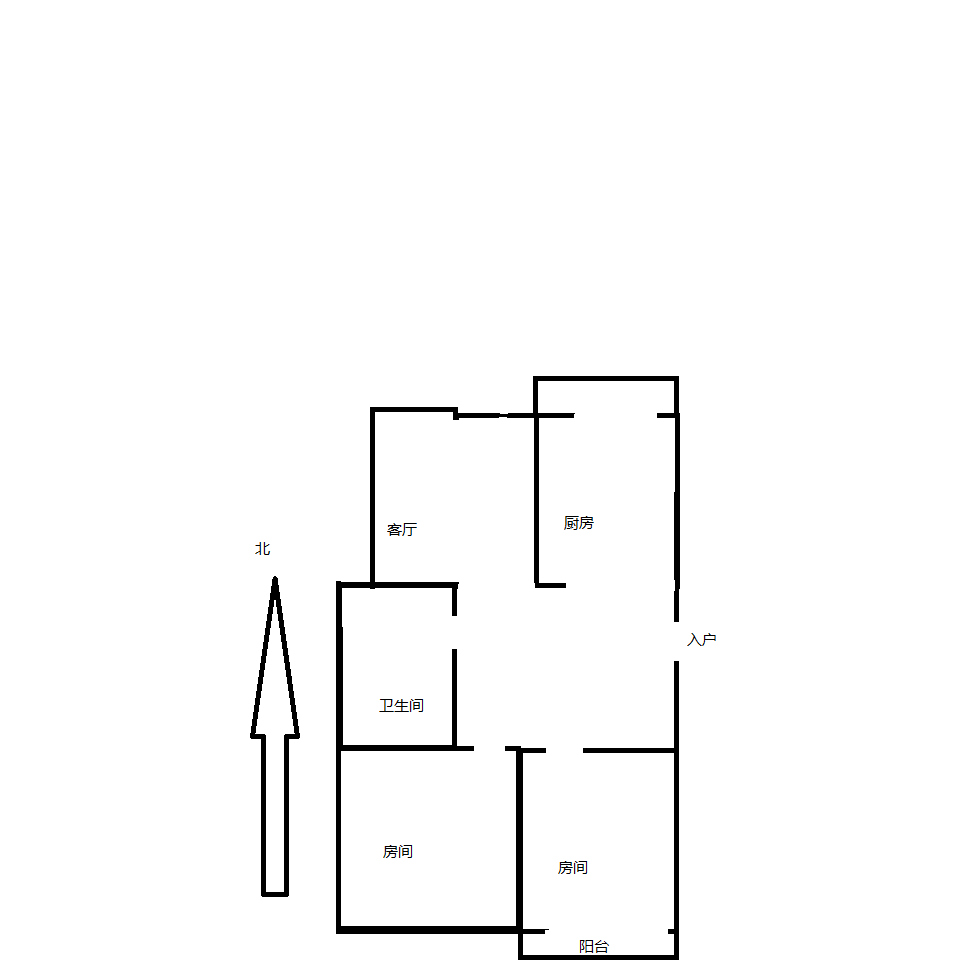 外滩北苑 2室2厅1卫 89.00m&sup2;