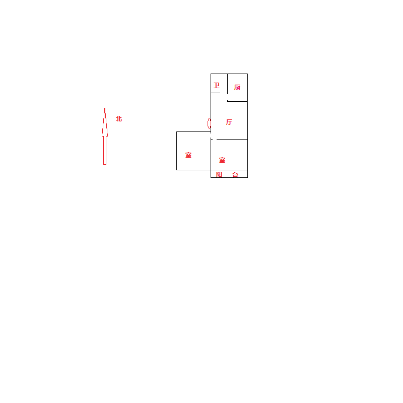 郭里园 2室1厅1卫 60.2m&sup2;