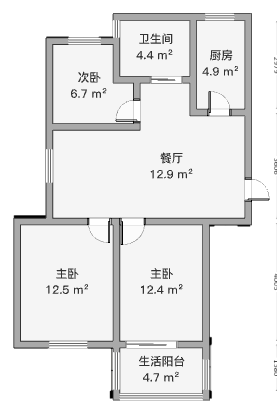 文峰新村 3室1厅1卫 90m&sup2;