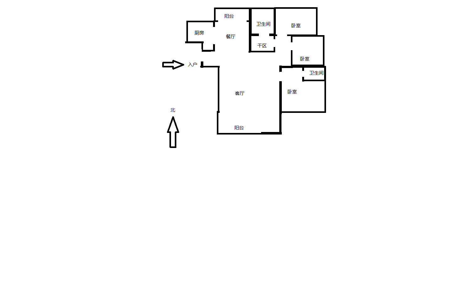 江景国际家园 3室2厅2卫 131.7m&sup2;