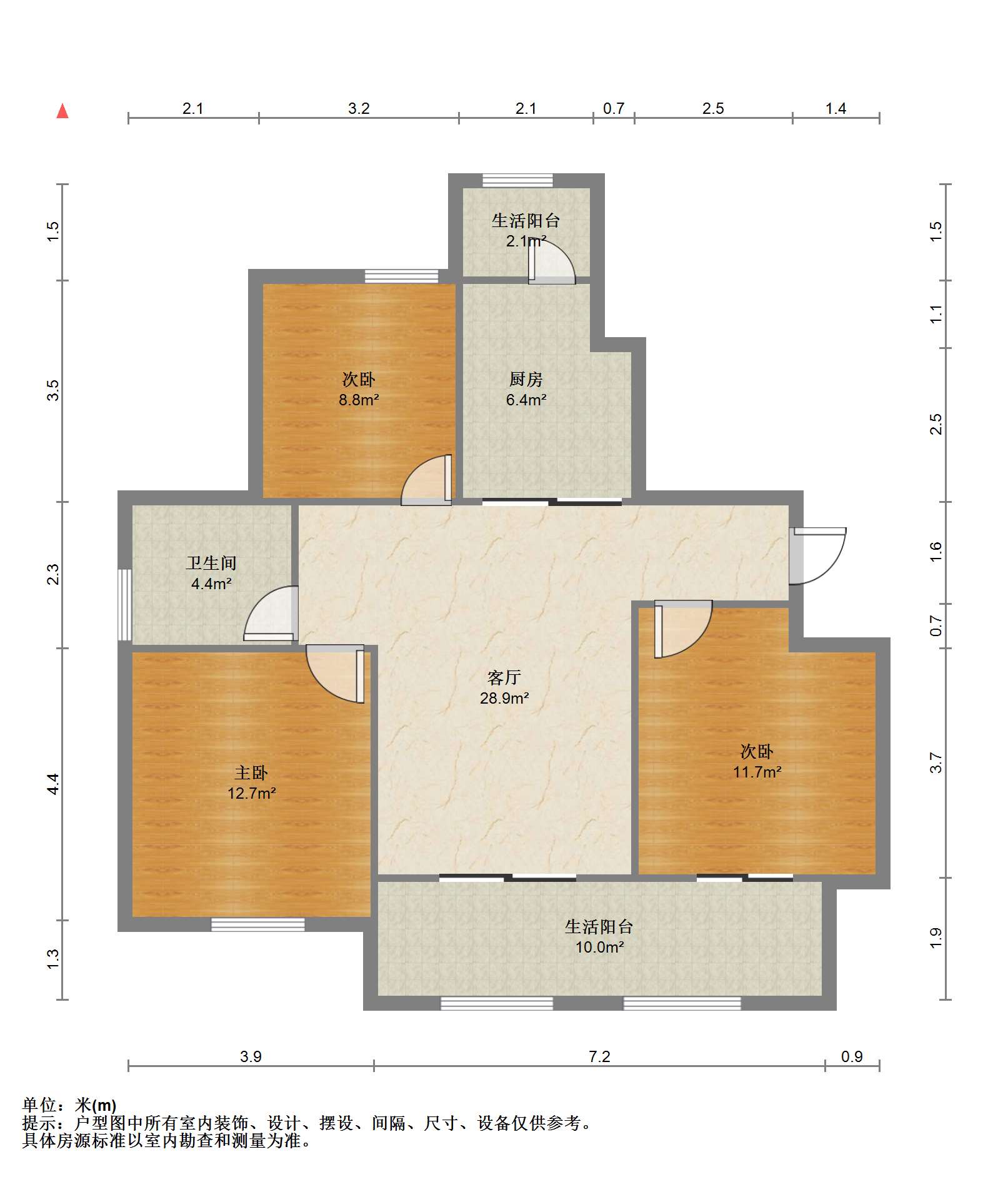 沙家圩花苑 3室1厅1卫 112m&sup2;