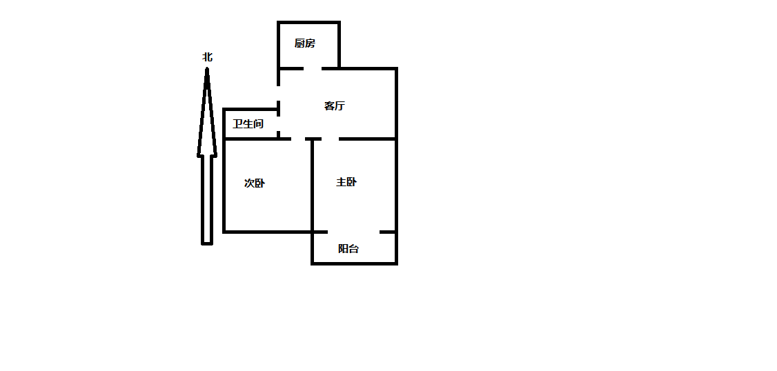 北濠桥新村 2室1厅1卫 62.69m&sup2;