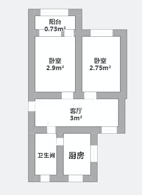 银花苑 2室1厅1卫 72m&sup2;