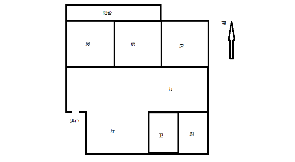 莲花苑 3室2厅1卫 136m&sup2;