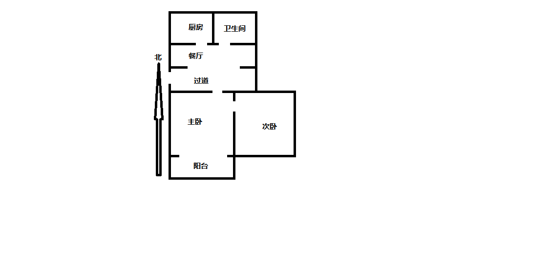 新建路新村(新建花苑) 2室1厅1卫 51.87m&sup2;