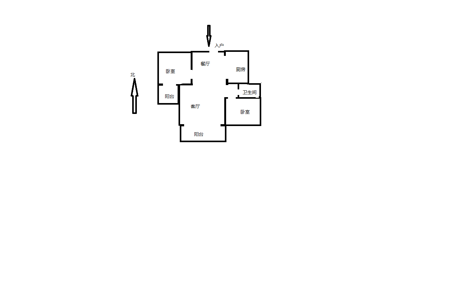 江景国际家园北区 2室1厅1卫 92.91m&sup2;